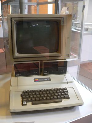 Apple II computer of the early 80's