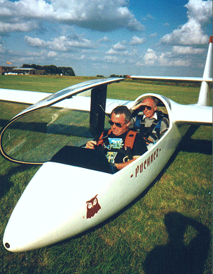 Ray and I about to have a flight in a Puchacz